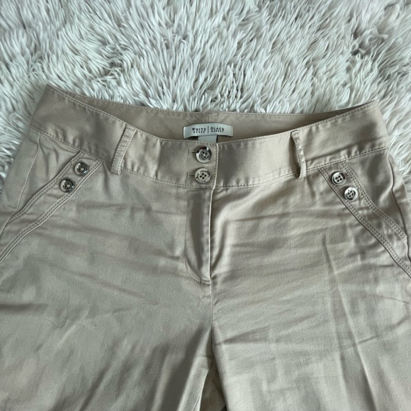 White House Black Market Tan Khaki Flare Pants - Picture 5 of 10